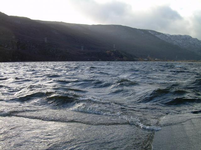 Tempestad y mucho fro en el Lago de Sanabria