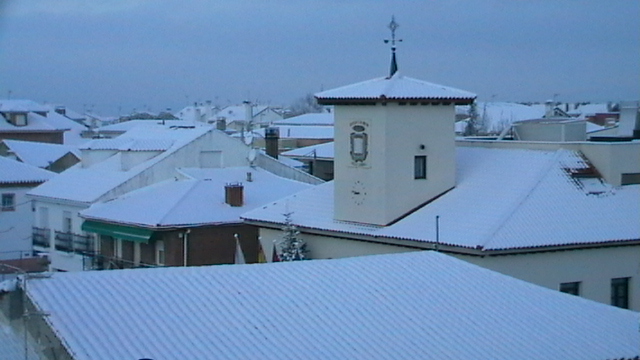 Casco urbano nevado(Ayuntamiento)