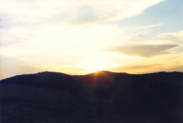 Puesta de sol desde la umba de Valcorchero