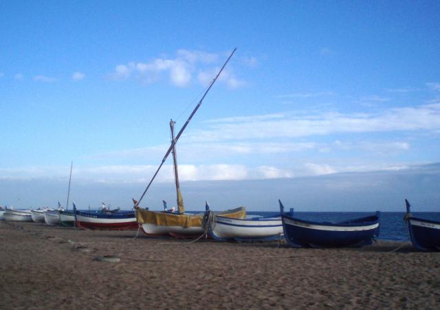 Barcas en la playa