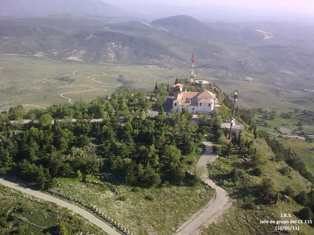 Vista area de la ermita de Cabra