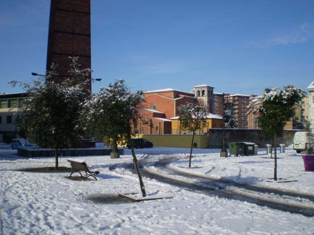 Langreo con nieve