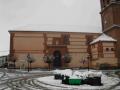nieve en la plaza