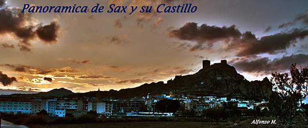 Panoramica de Sax y su Castillo