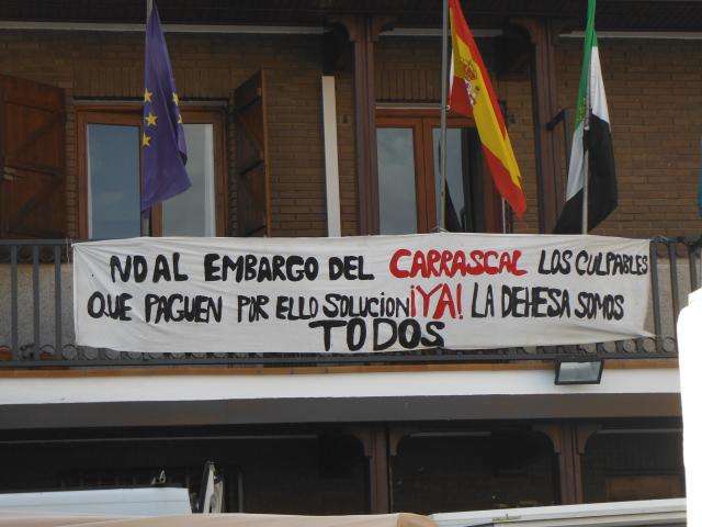 protesta contra el embargo del carrascal 