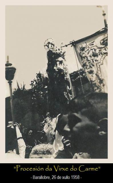 Procesin da Virxe do Carme - Barallobre. Ano 1958