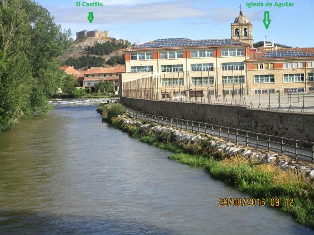Vista del Rio Pisuerga por Aguilar.