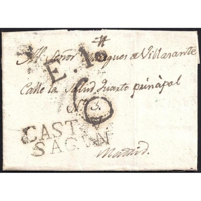 1816 Carta postal al Seor........Marqus de Vill