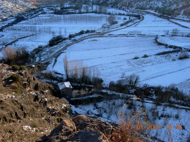 Nieve en el valle del rio Albentosa