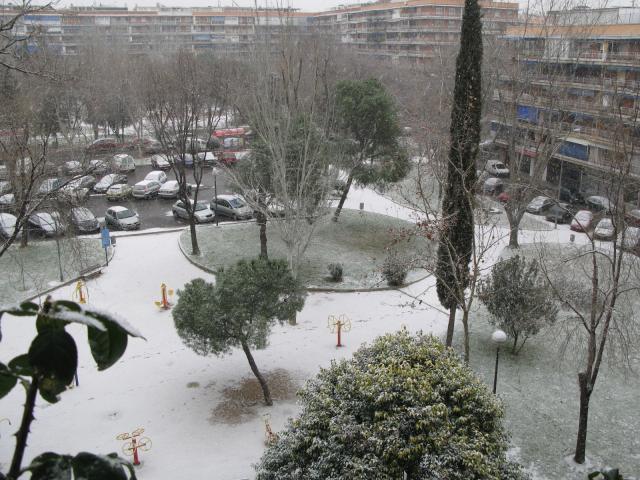 Barrrio Estoril I bajo la nieve
