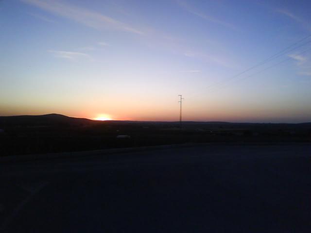 Total puesta de sol vista desde La Montiela