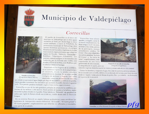 Cartel del municipio de Valdepilago