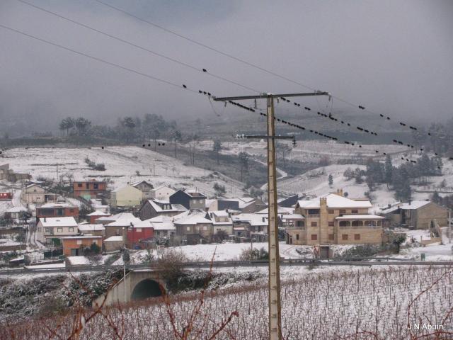 Un da de nieve en A Portela