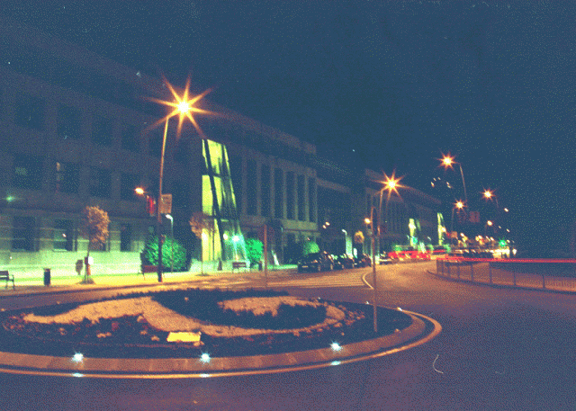 Campus de Mieres (foto nocturna)