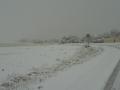 Carretera nevada desde Dehesas a Valdenuño 