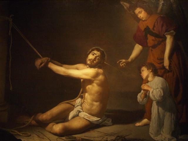 Cristo tras la flagelacin contemplado por un alma