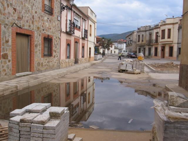 Plaza del Rollo en obras,