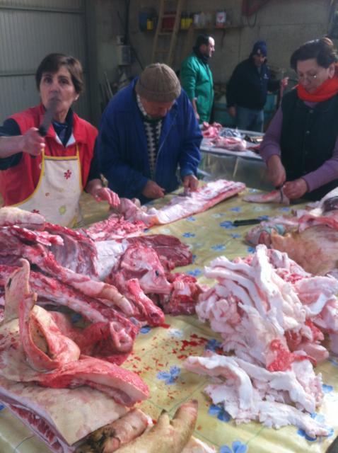 matanza del cerdo en valdespino