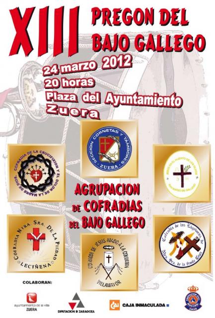 XIII PREGON DEL BAJO GALLEGO - ZUERA 2012