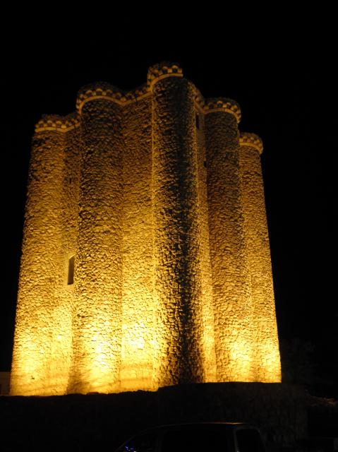 Castillo iluminado en las Fiestas 2012