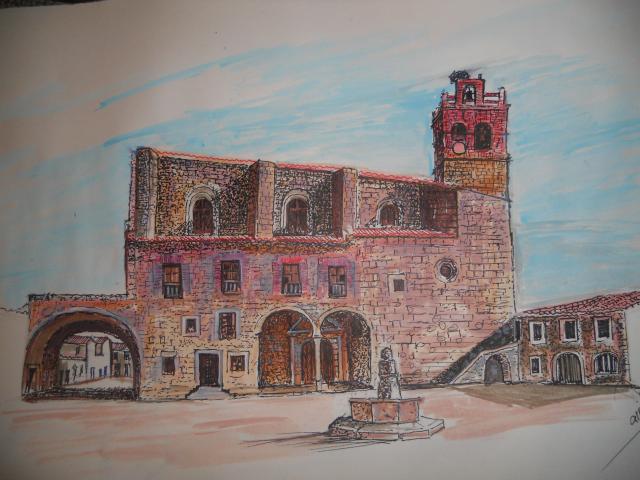 Plaza e iglesia de Jaraicejo (pintura)