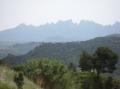 Vistas de montaña de Montserrat con Brumas