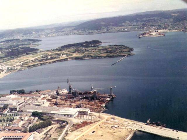 Ferrol, vista area. Ano 1961