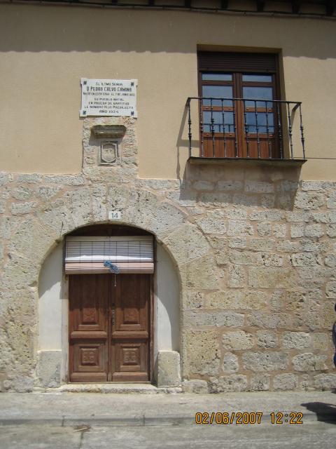 fachada de la casa de Pedro Calvo