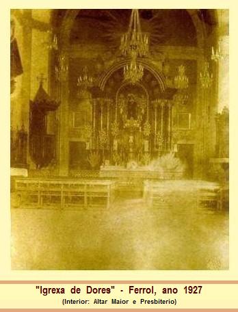 Interior da Igrexa de Dores - Ferrol, ano 1927