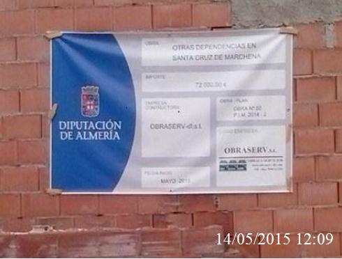Pancarta Residencia de Santa Cruz 14/05/2015