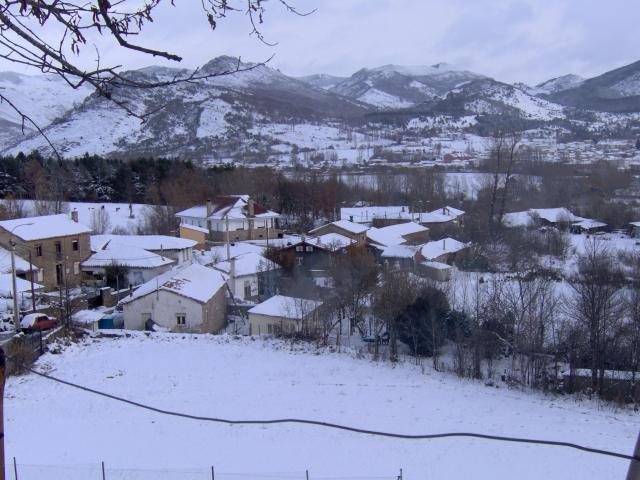 Barrio nevado, visto desde arriba