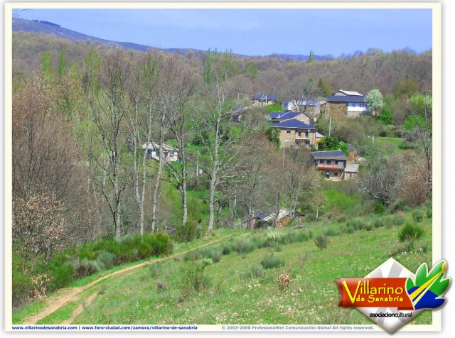 Villarino desde el Camino de Rozas en Primavera.